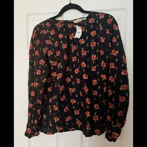 NWT Loft long sleeve Blouse, Size Medium